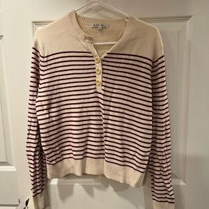 Alex Mill Cream and Red sweater